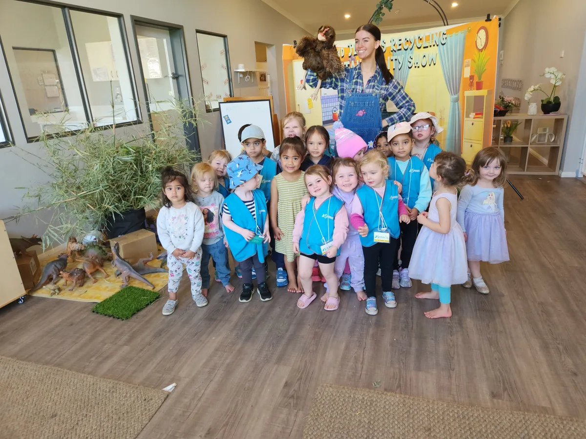Children learning about recycling at Sonas Gosnells