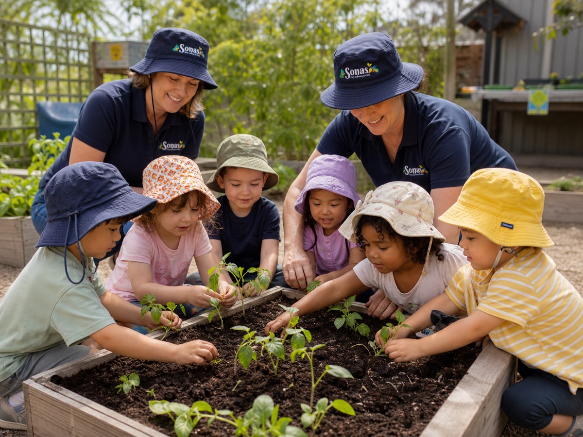 Children doing indoor winter activities at a Perth daycare during school holidays