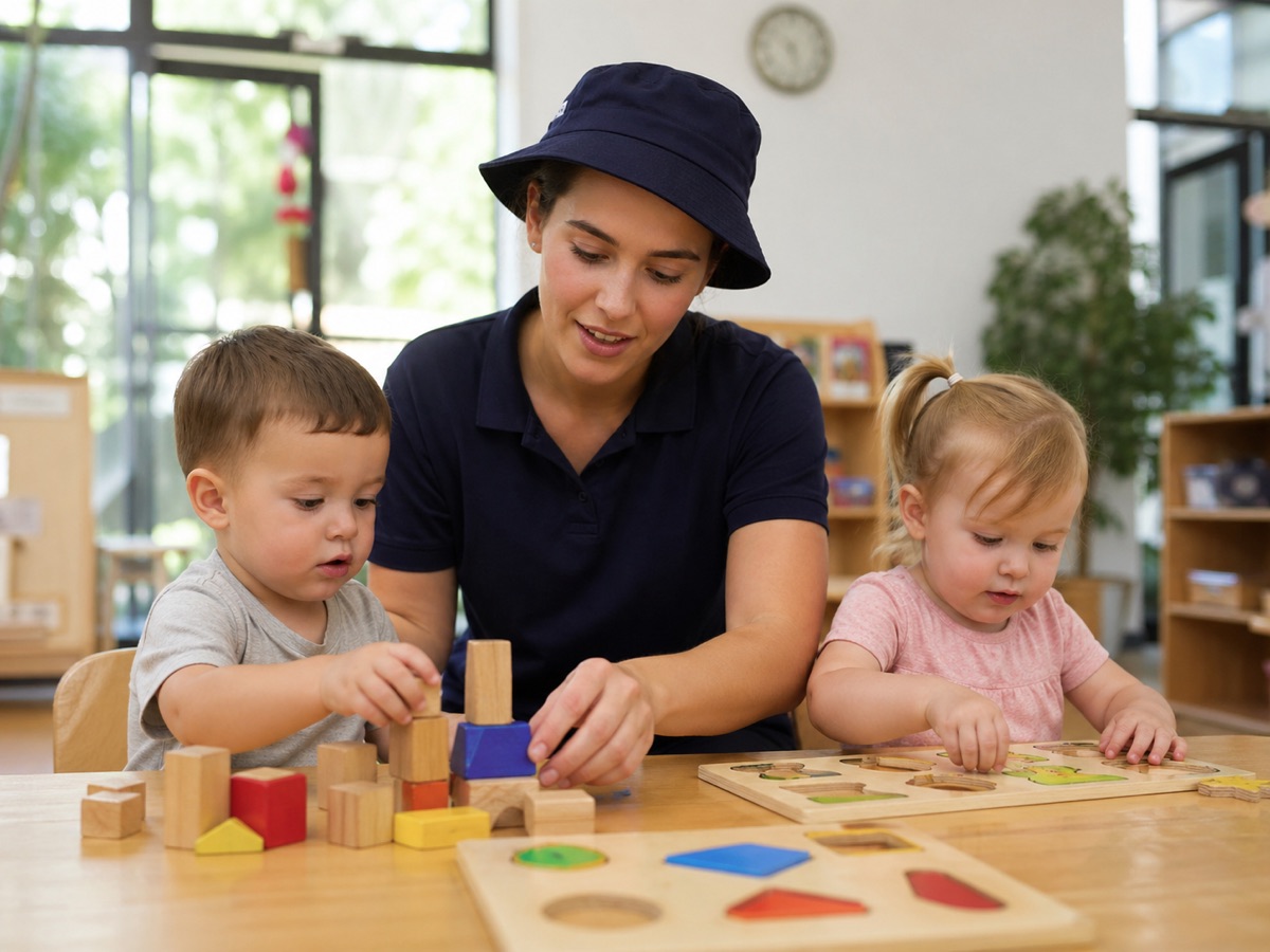 Hands-on interactive learning session with children at Sonas Spearwood