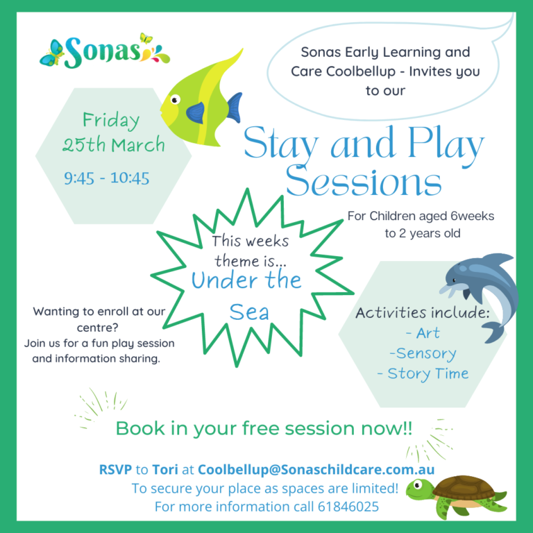 Sonas Coolbellup – Play and Stay – Under the Sea 