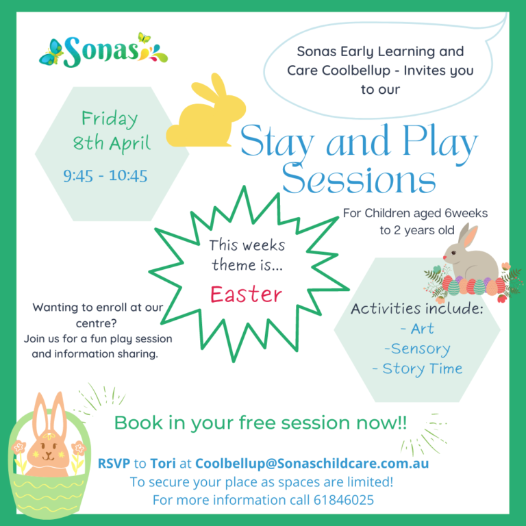 Sonas Coolbellup – Easter Play and Stay
